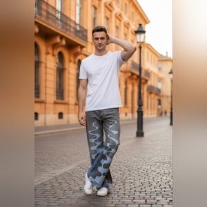 Stylish Gray Men's Jeans